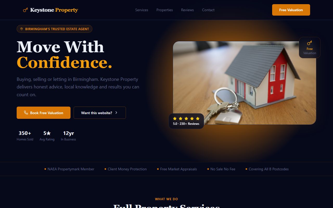 Keystone Property website